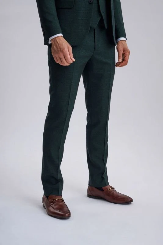 Regent Olive Check Three Piece Suit - Image 7