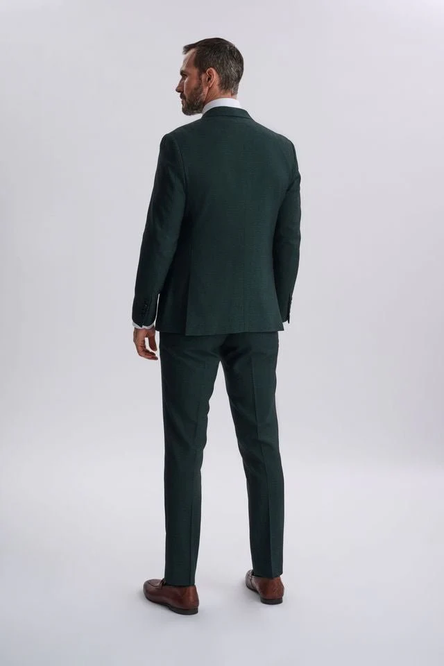 Regent Olive Double-Breasted Two Piece Suit - Image 9