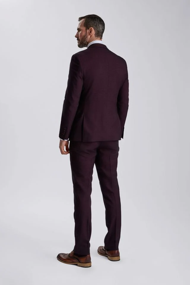 Regent Wine Double-Breasted Two Piece Suit - Image 9