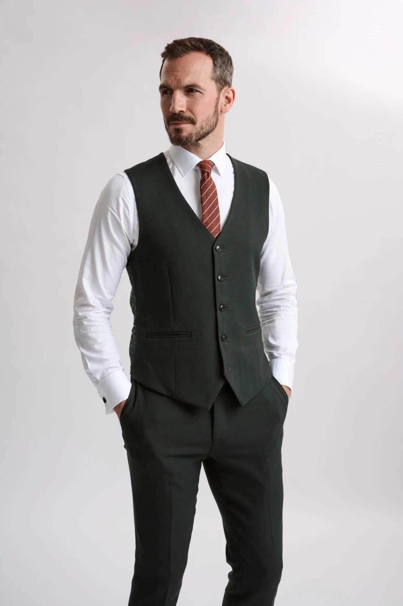 Rico Olive Three Piece Suit - Image 10