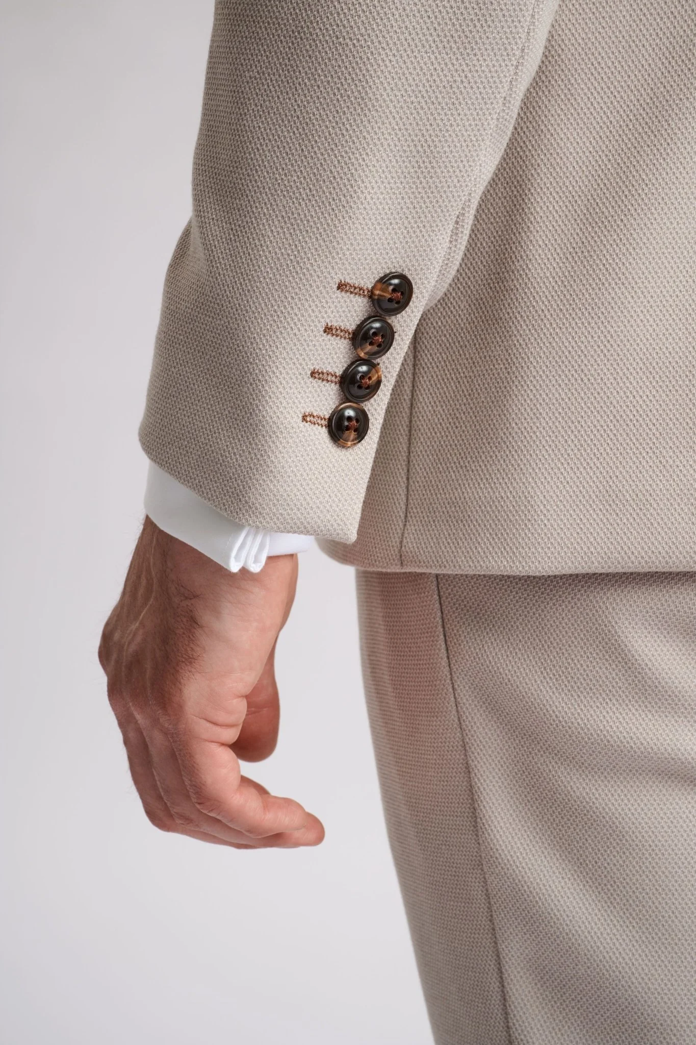 HM5 Stone Double Breasted Two Piece Suit - Image 6