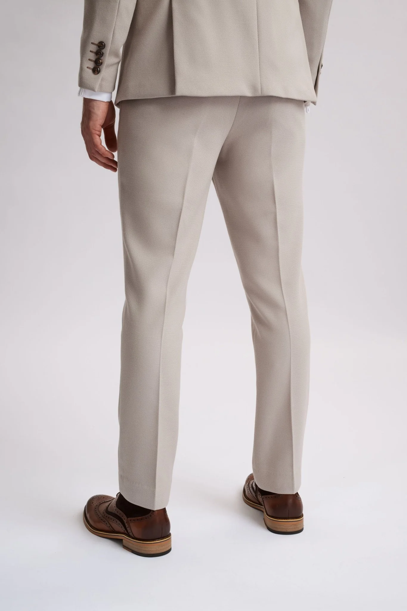 HM5 Stone Double Breasted Two Piece Suit - Image 8