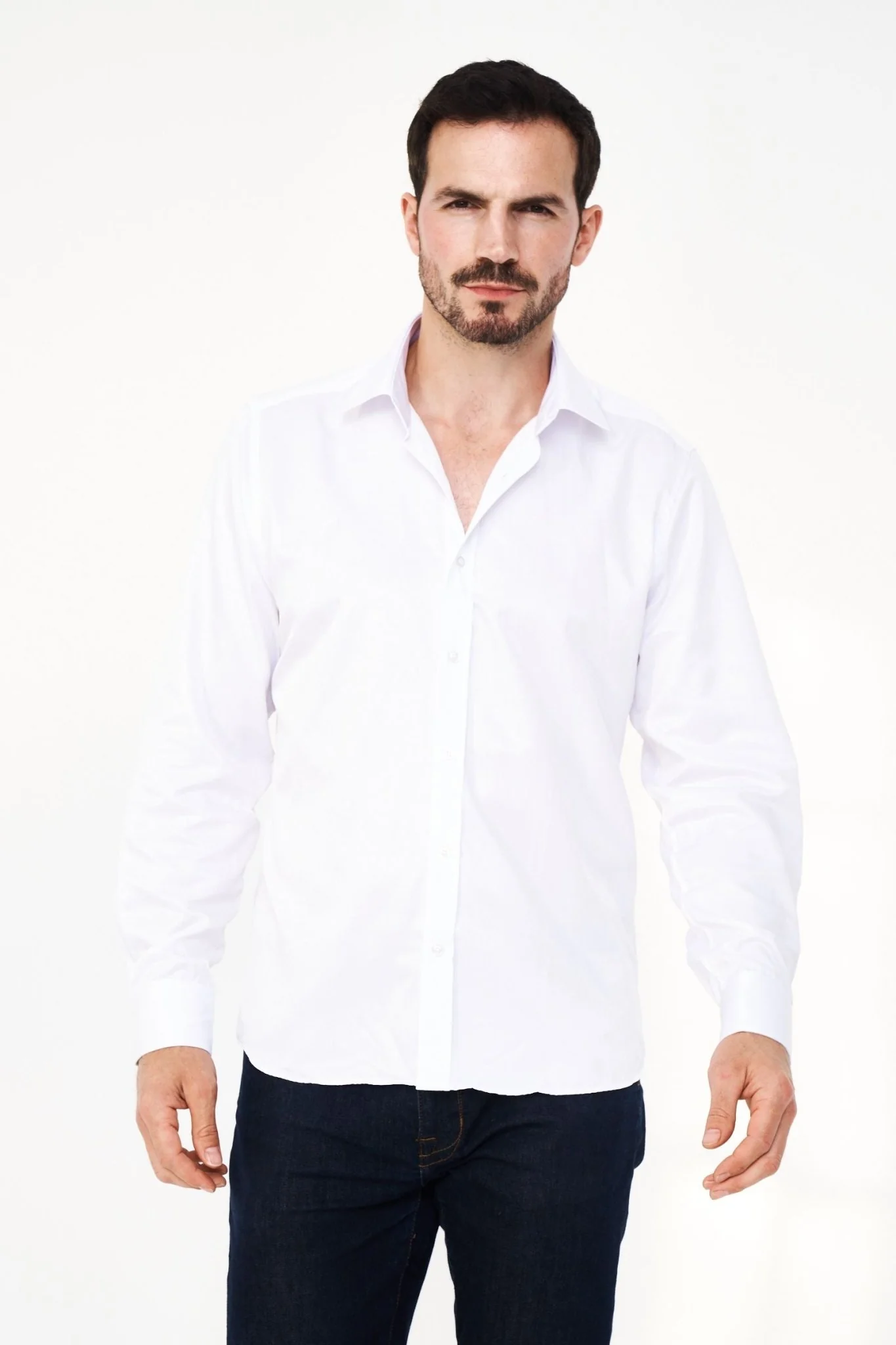 Roso Single Cuff White Shirt - Image 3