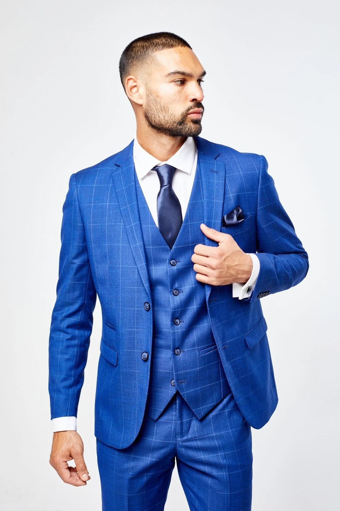 Rover Blue Men's Three Piece Suit - Image 4