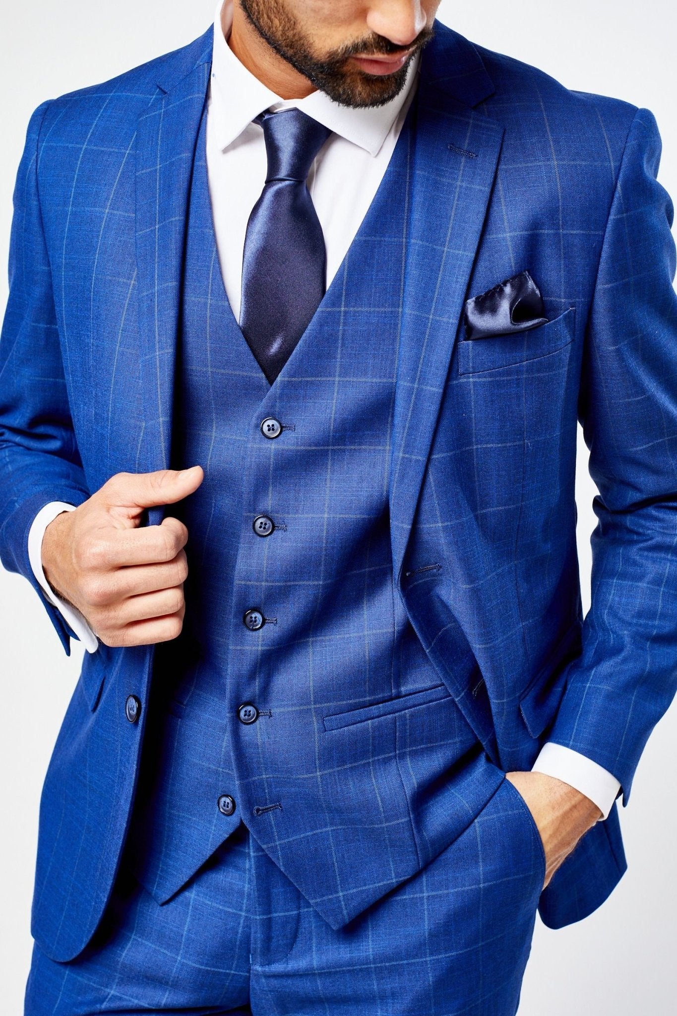 Rover Blue Men's Three Piece Suit - Image 5