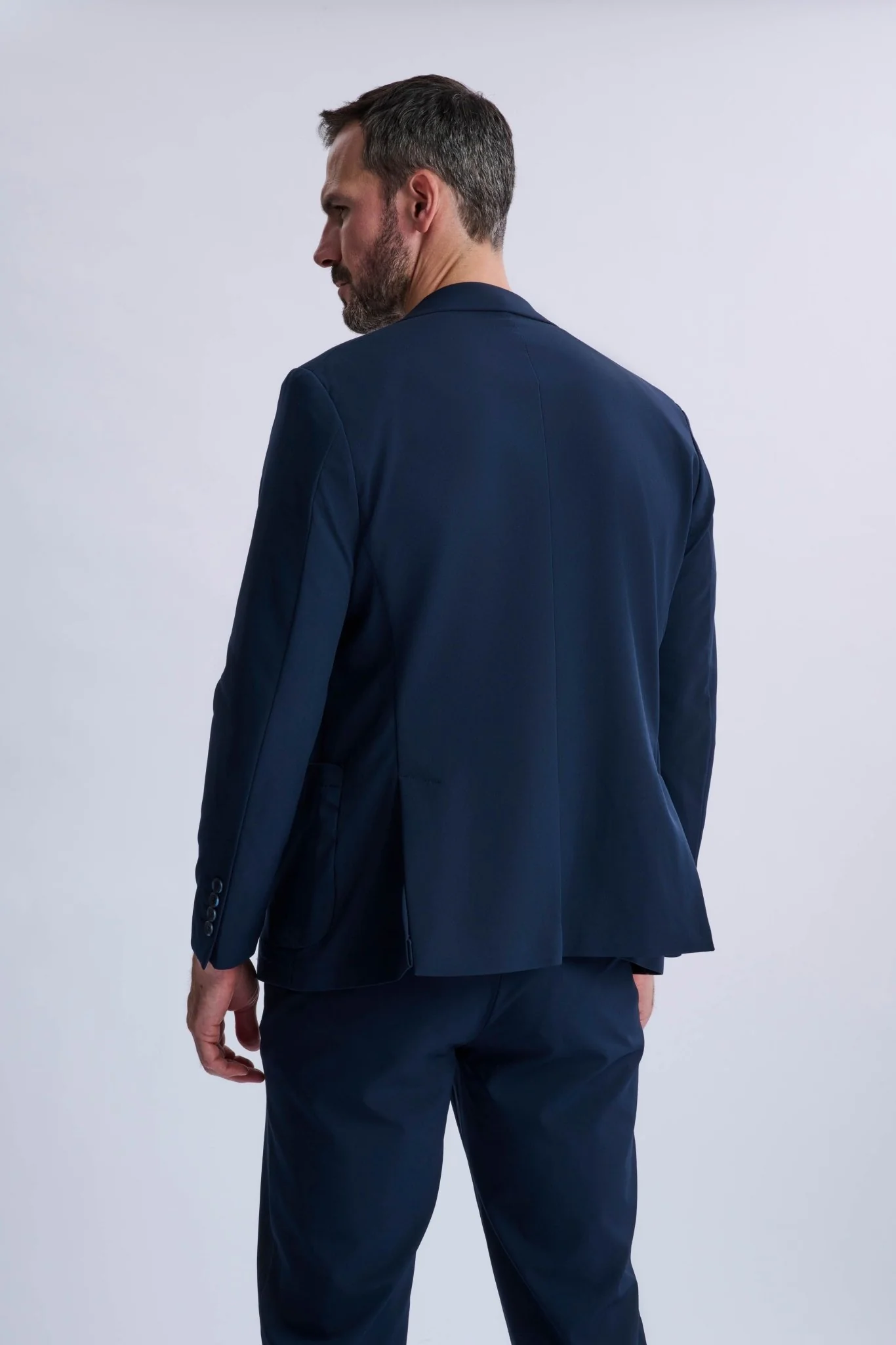 Rulli Navy 360 Stretch Technical Suit with Detachable Hood - Image 8