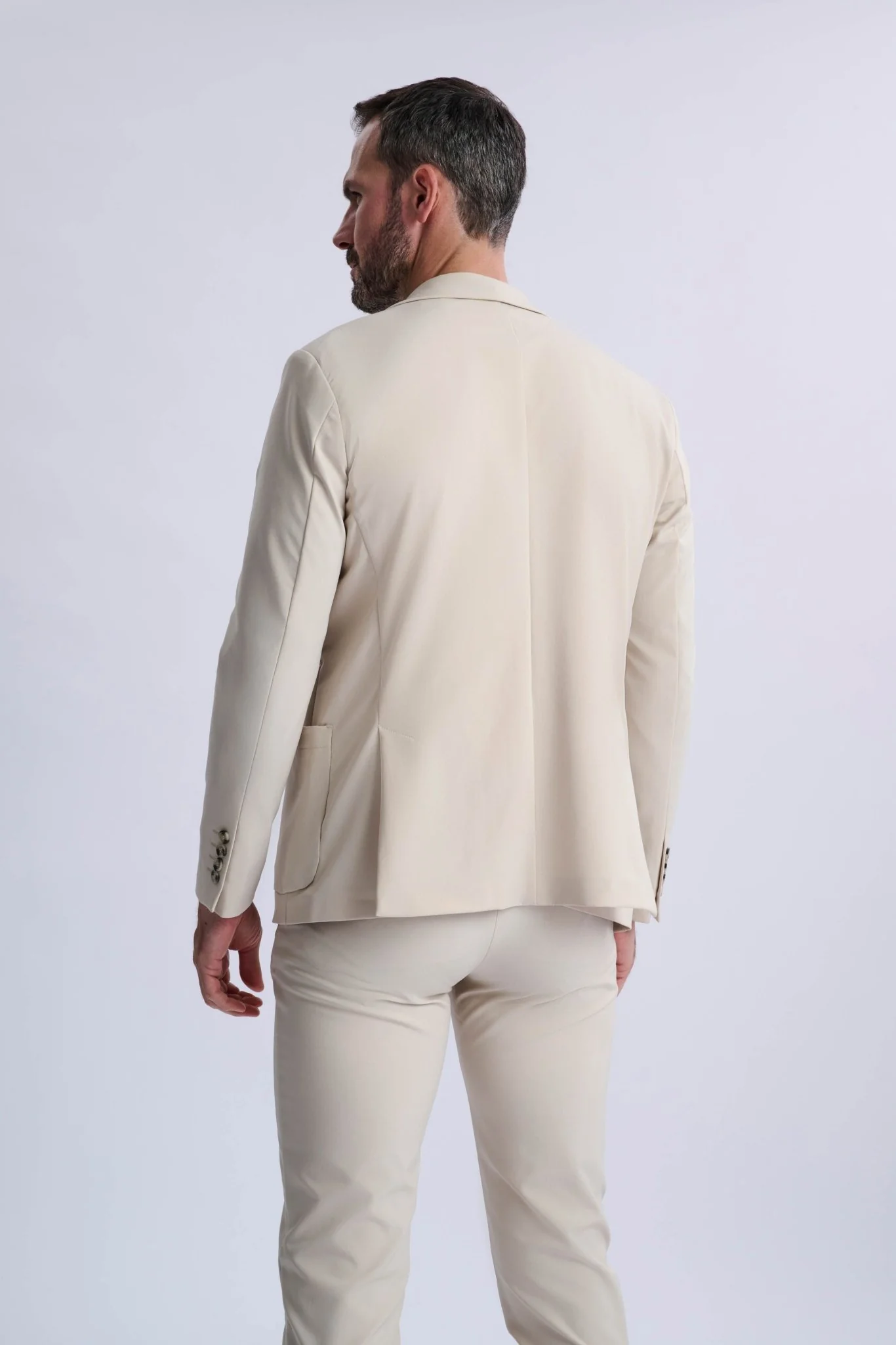 Rulli Beige 360 Stretch Technical Suit with Detachable Hood - Image 8