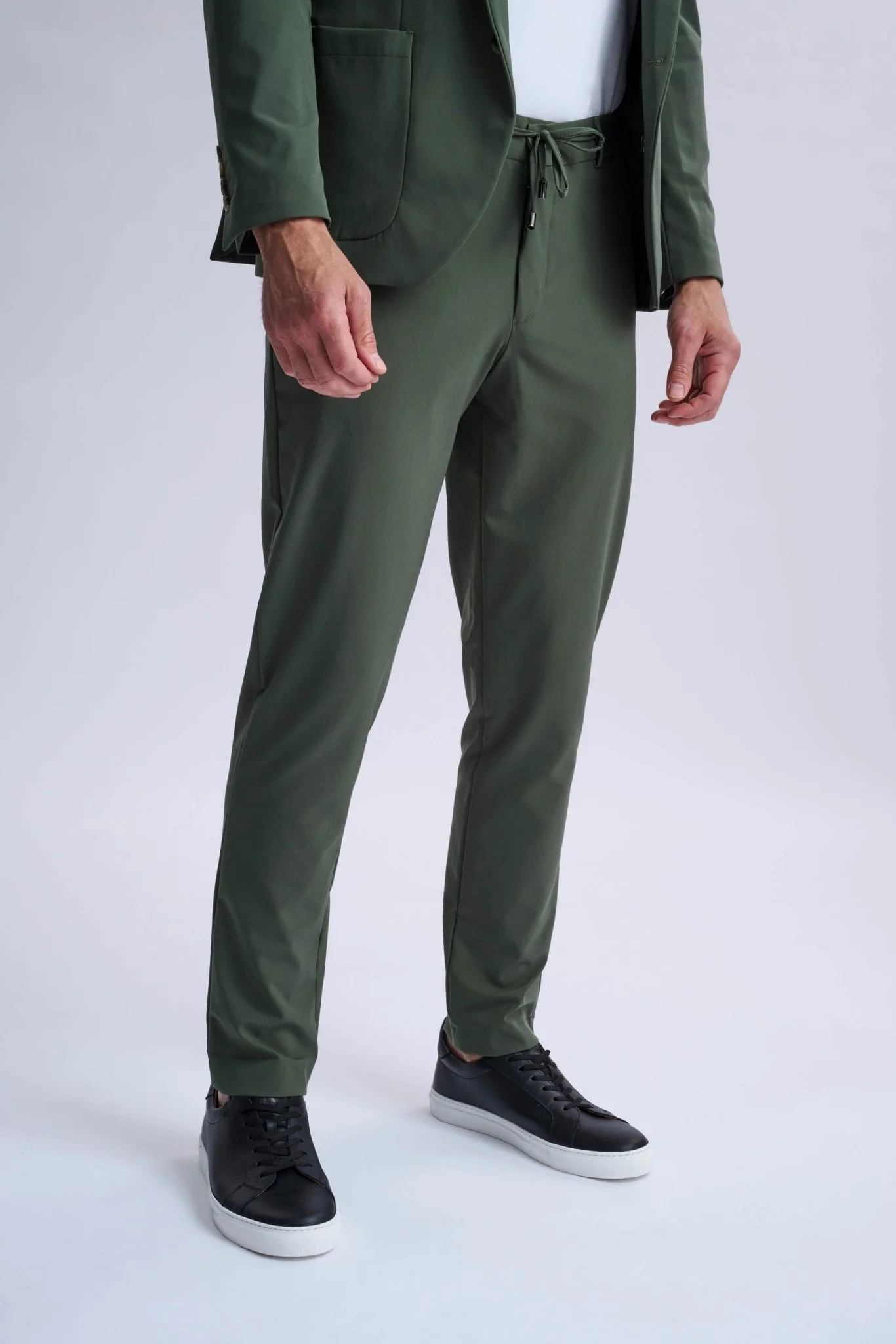 Rulli Khaki 360 Stretch Technical Suit with Detachable Hood - Image 9