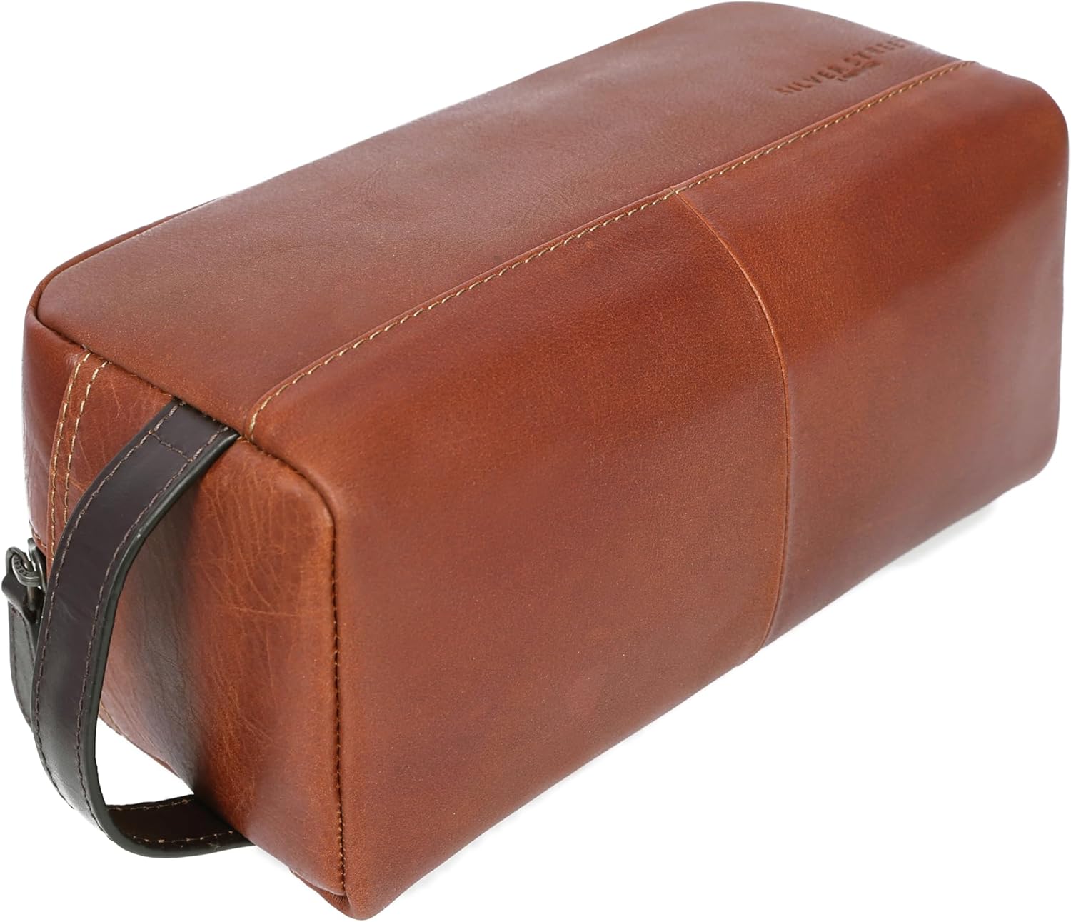 Santiago Leather Washbag - Tan - Image 4