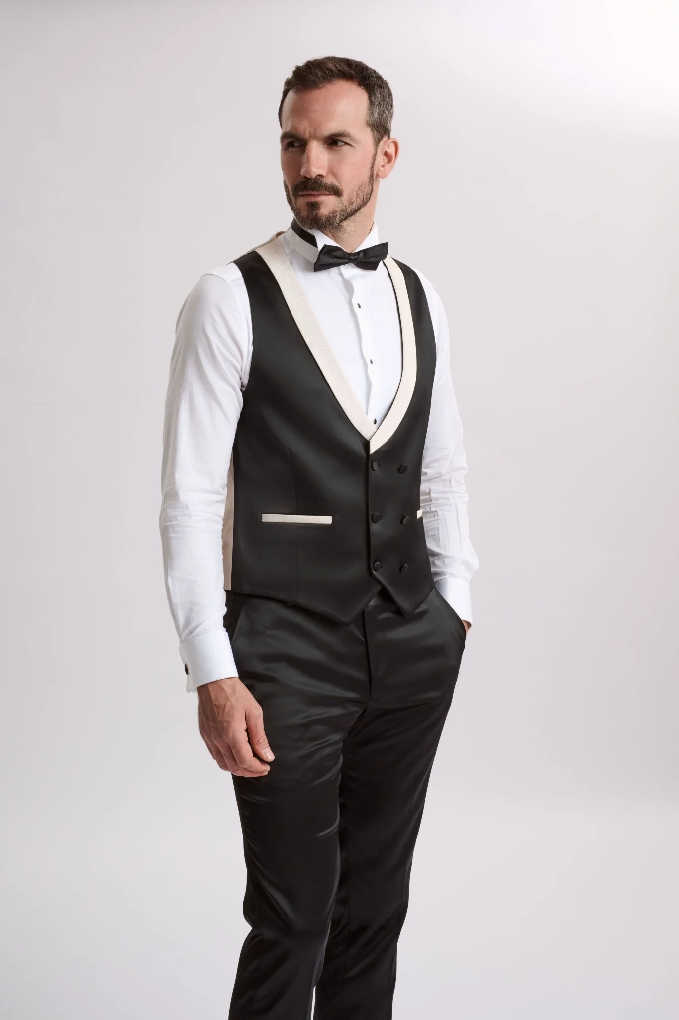 Santoro Milan's Sparkle Three Piece Cream Tux - Image 6