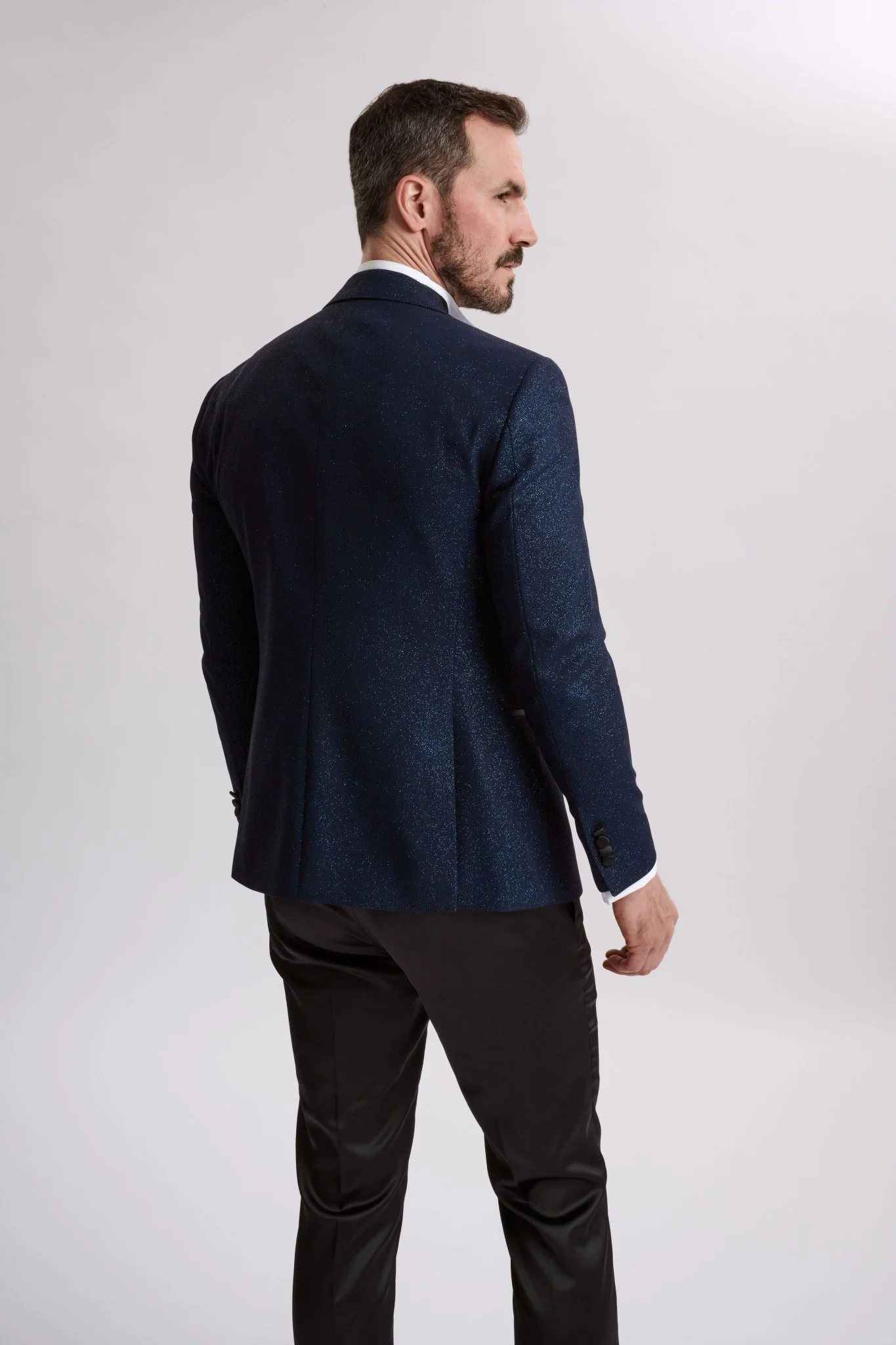 Santoro Milan's Sparkle Three Piece Navy Tux - Image 4