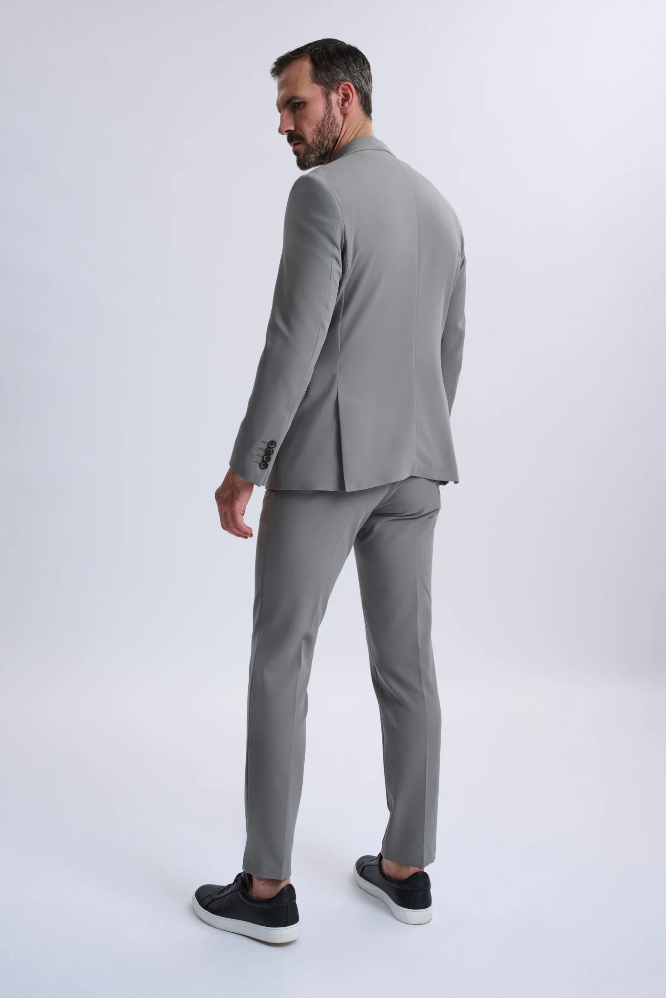 Ettore Smart Casual Suit Grey - Image 2