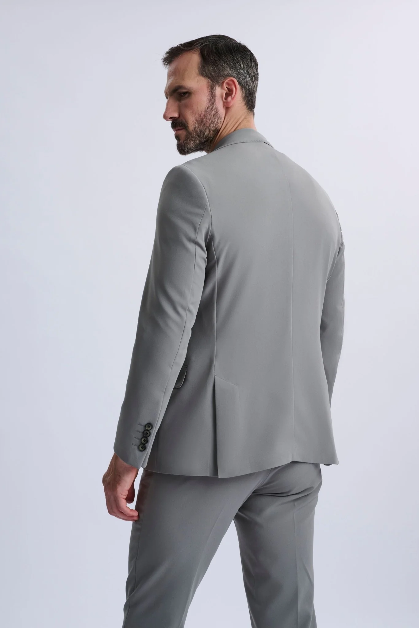 Ettore Smart Casual Suit Grey - Image 4