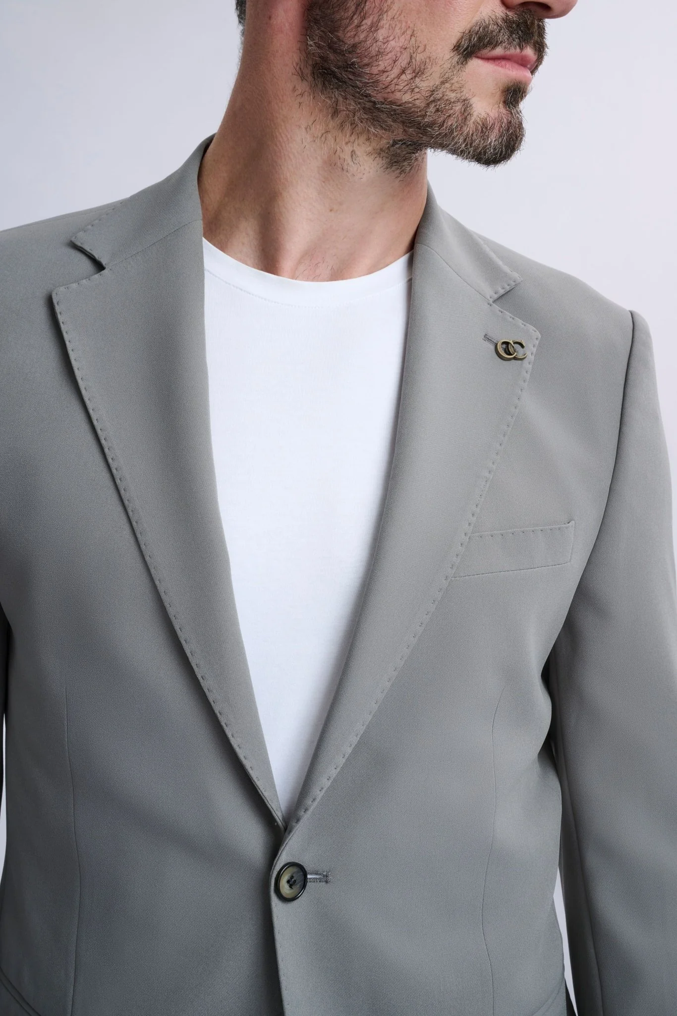 Ettore Smart Casual Suit Grey - Image 7