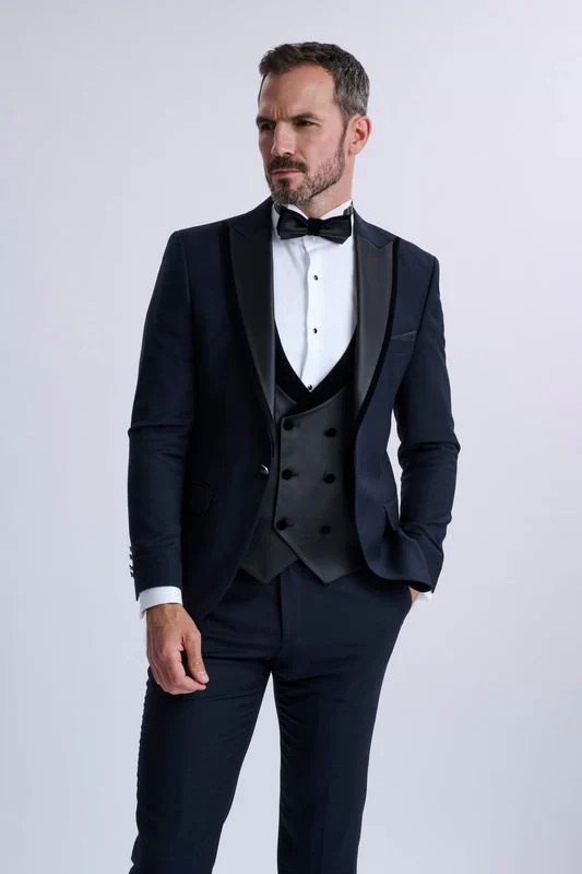 Poletto 3 Piece Navy Tuxedo - Image 3