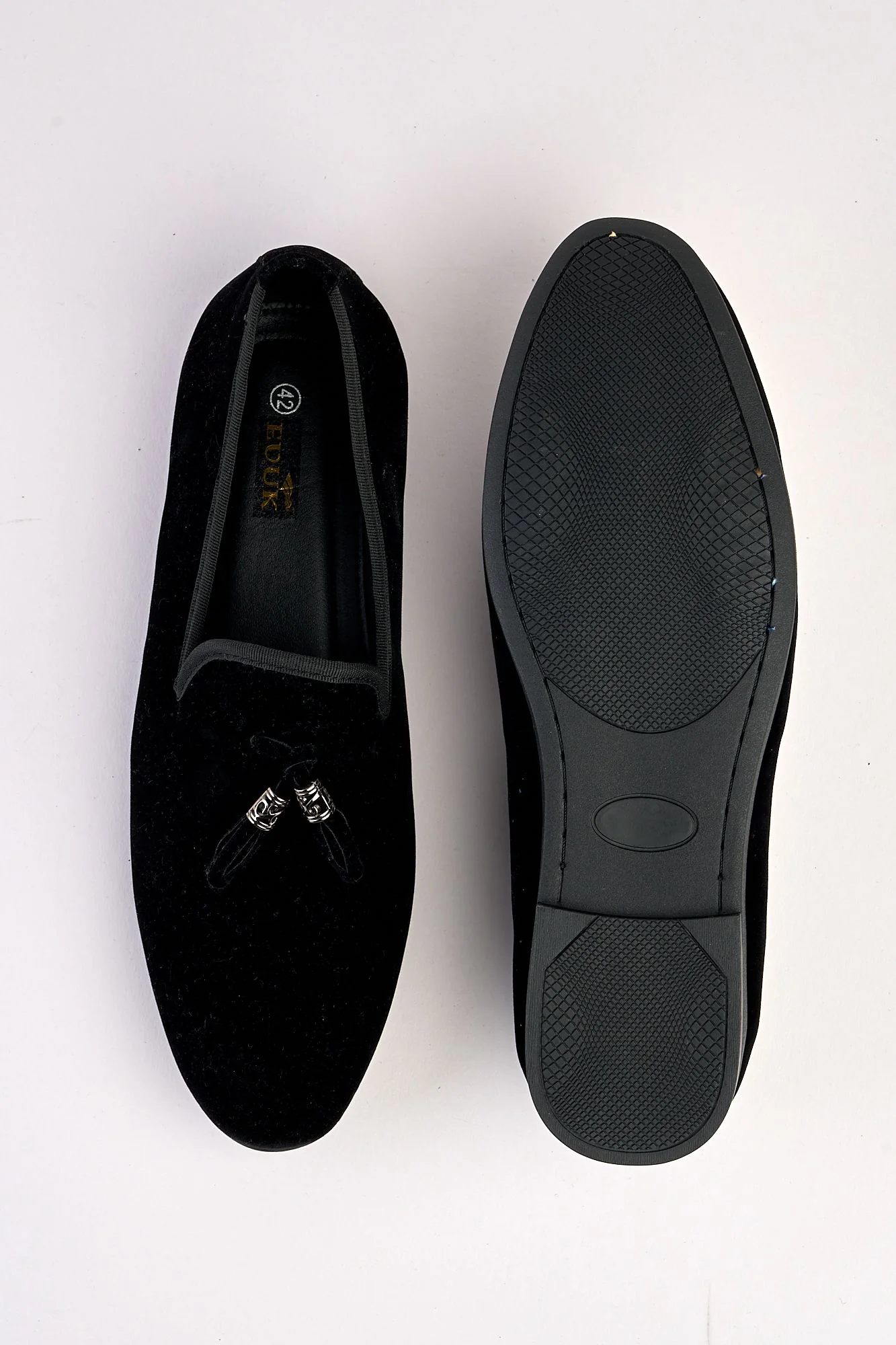 Volterra Velvet Tassel Black Loafer - Image 6