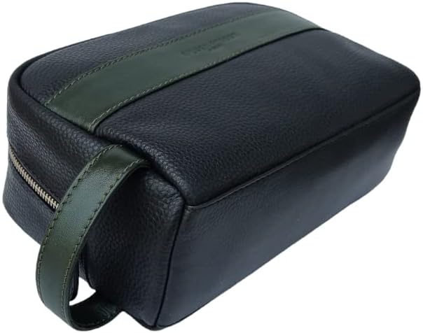 Walter Leather Washbag - Green - Image 3