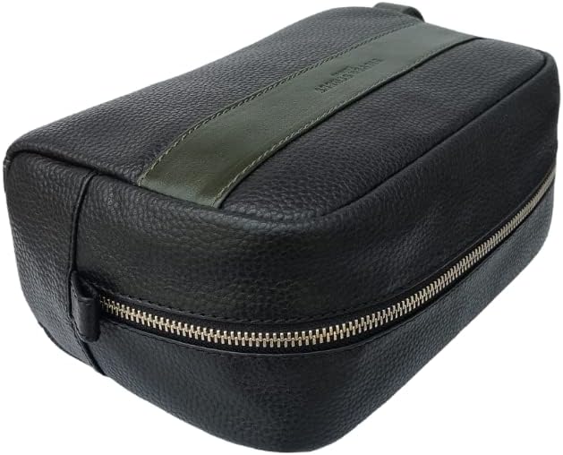 Walter Leather Washbag - Green - Image 4