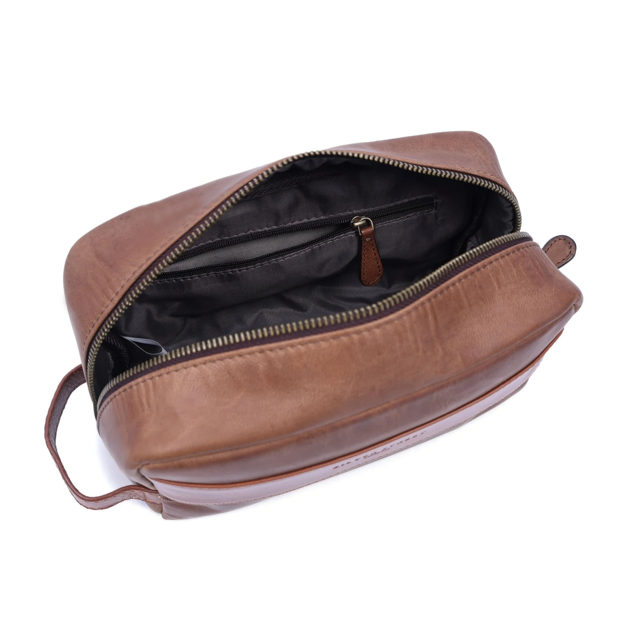 Walter Leather Washbag  - Tan - Image 8