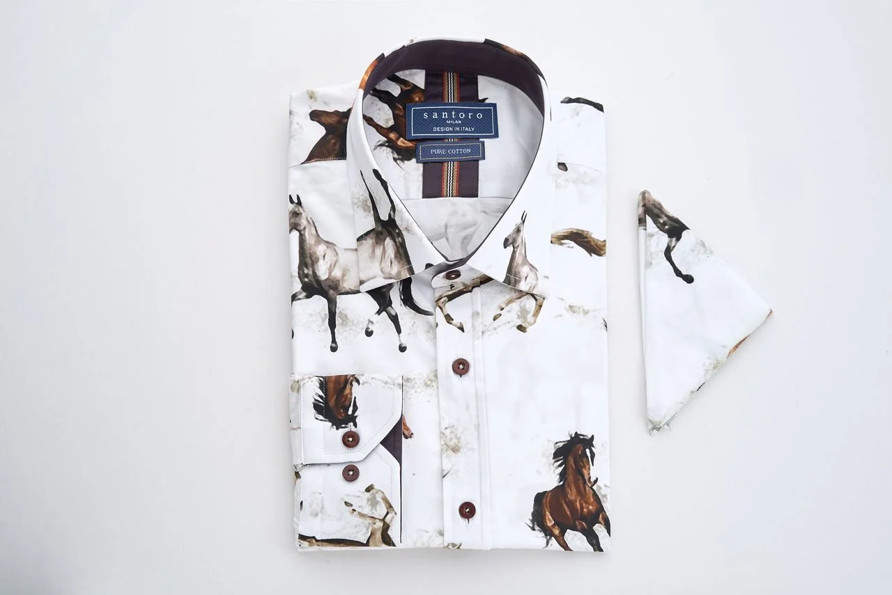 White Horse Print Shirt - Image 4