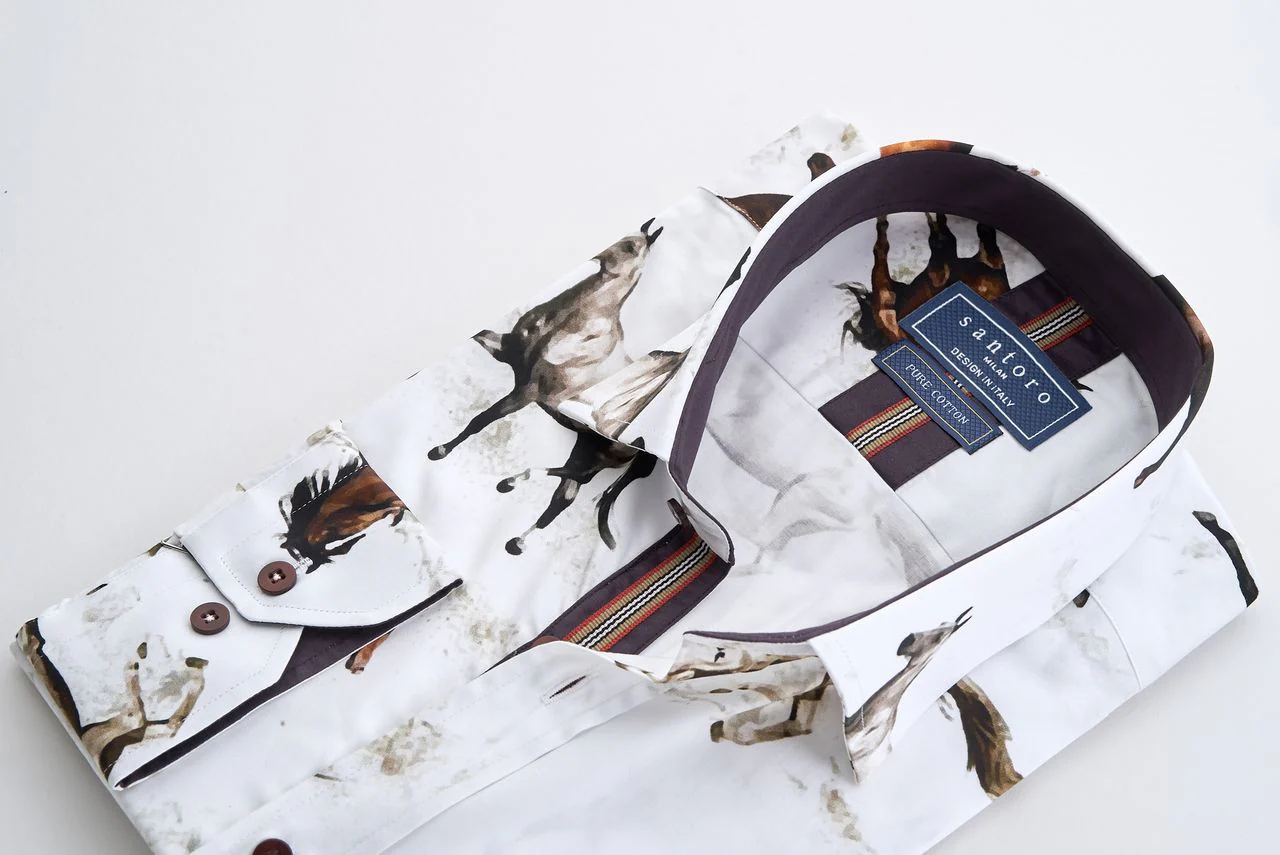 White Horse Print Shirt - Image 5